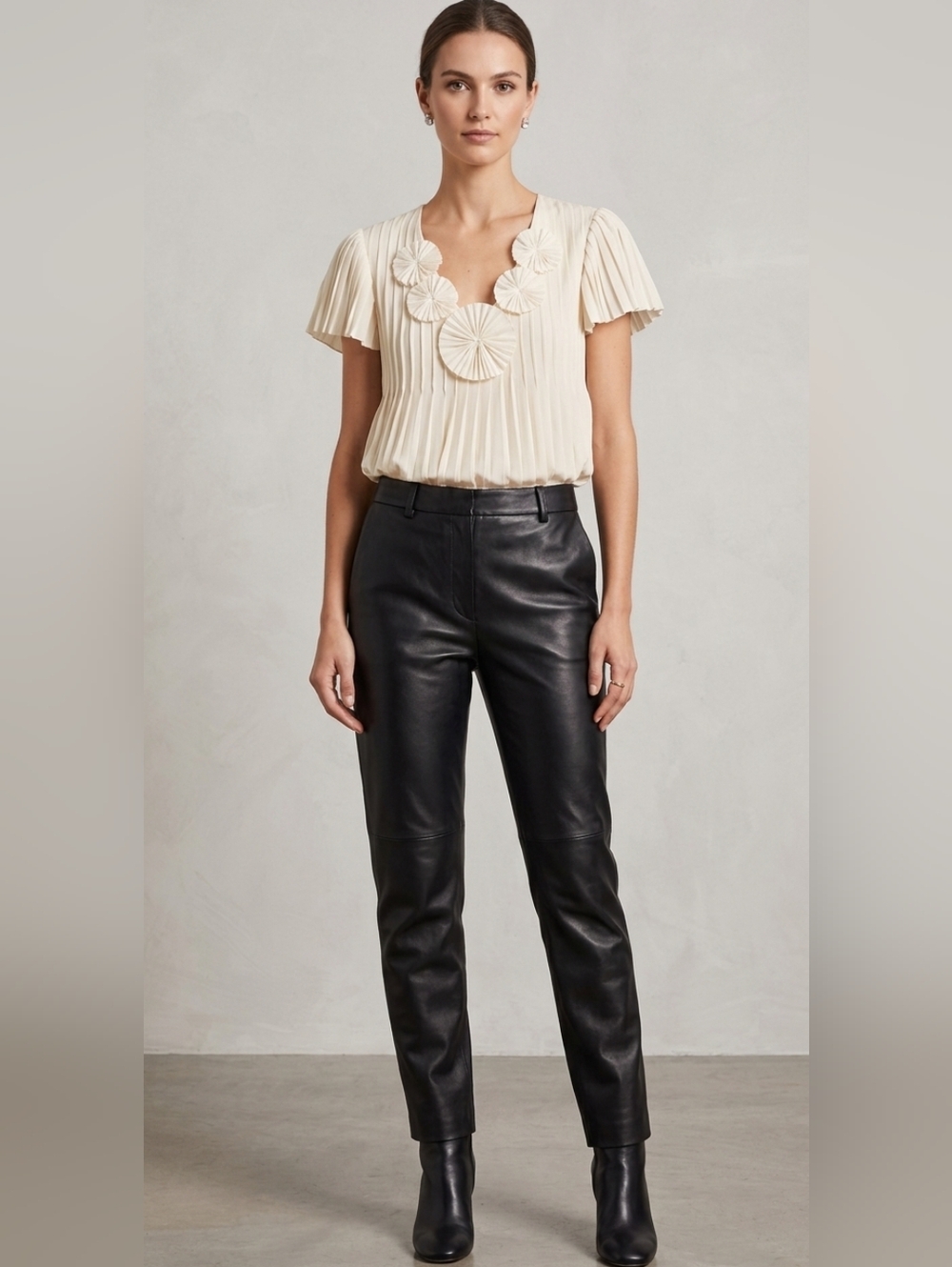 Fendi Pleated Blouse - Size 38 NWOT